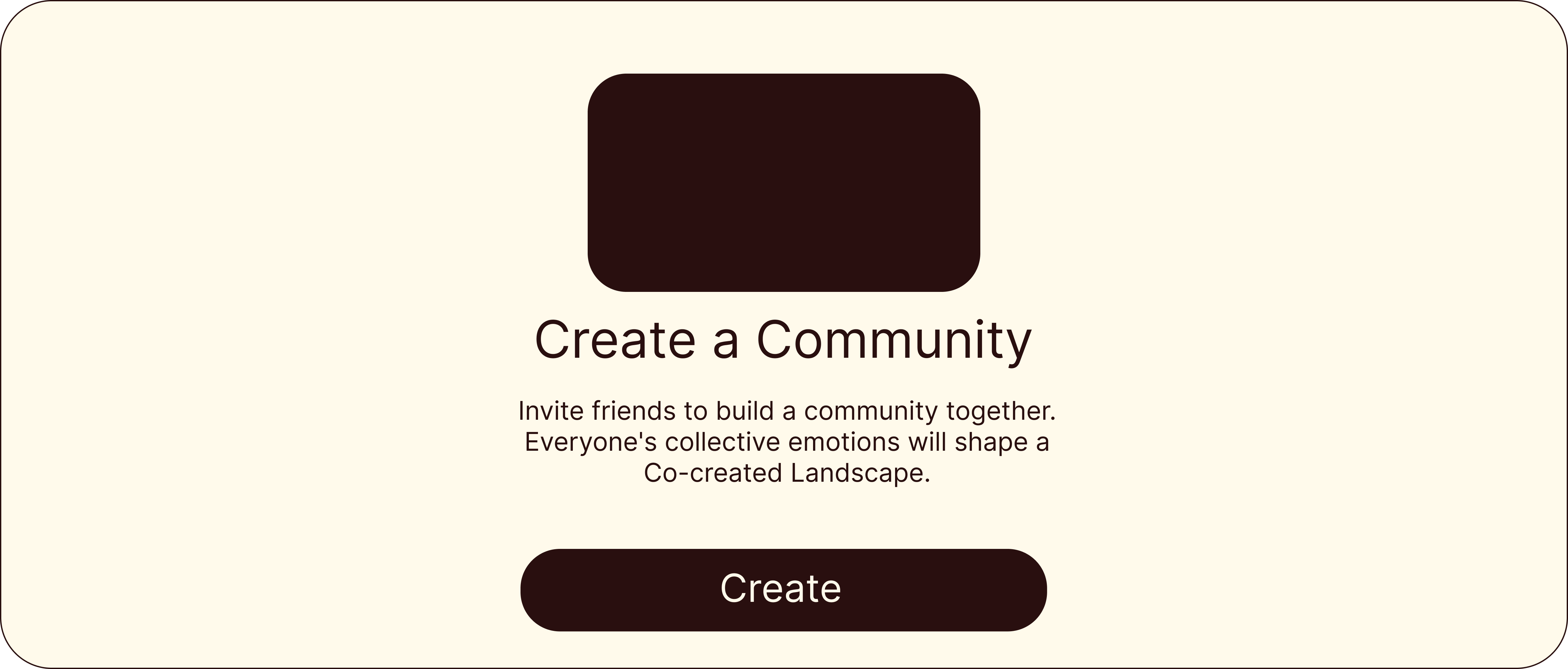 Create a Community screen